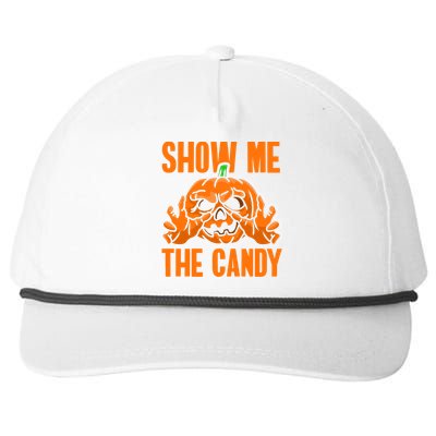 Show Me The Candy Scary Halloween Snapback Five-Panel Rope Hat