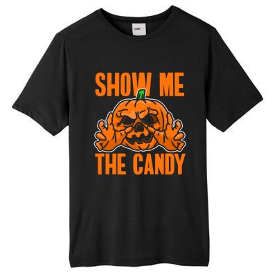 Show Me The Candy Scary Halloween Tall Fusion ChromaSoft Performance T-Shirt