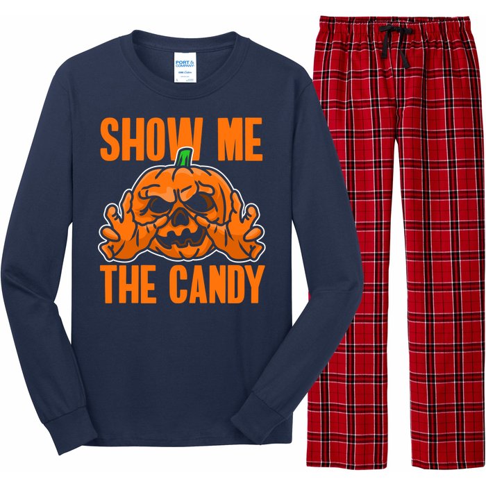 Show Me The Candy Scary Halloween Long Sleeve Pajama Set