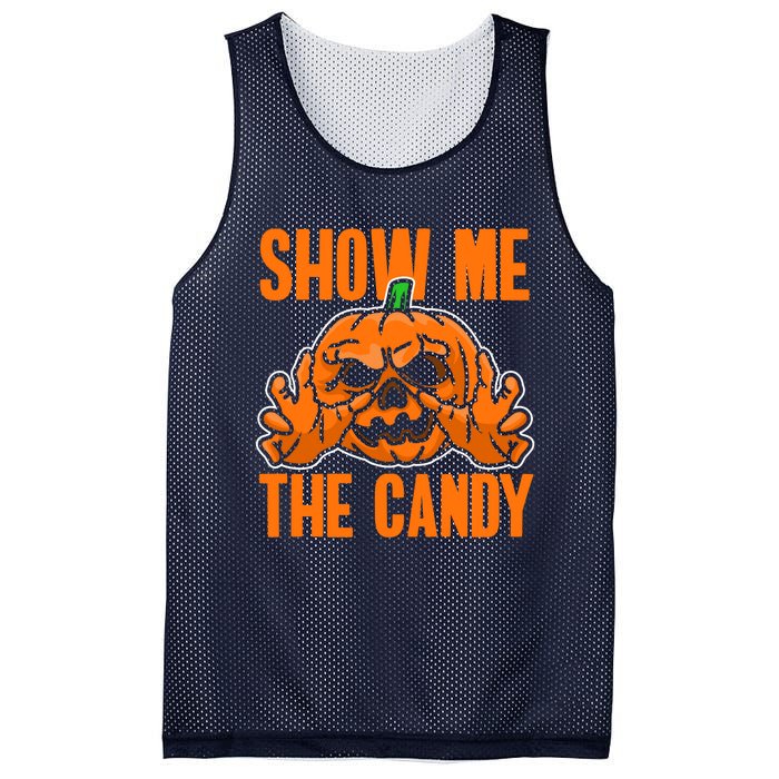 Show Me The Candy Scary Halloween Mesh Reversible Basketball Jersey Tank