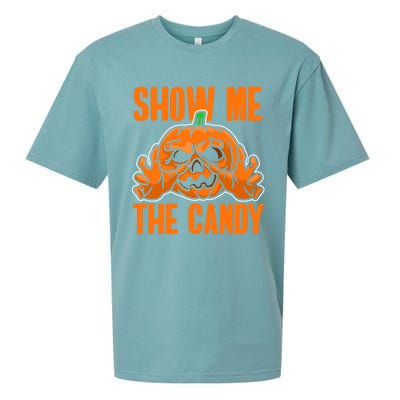 Show Me The Candy Scary Halloween Sueded Cloud Jersey T-Shirt