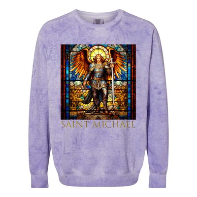 Saint Michael The Archangel Colorblast Crewneck Sweatshirt