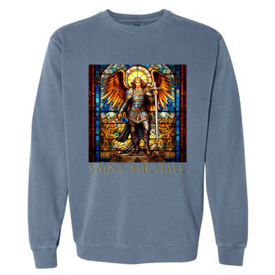 Saint Michael The Archangel Garment-Dyed Sweatshirt