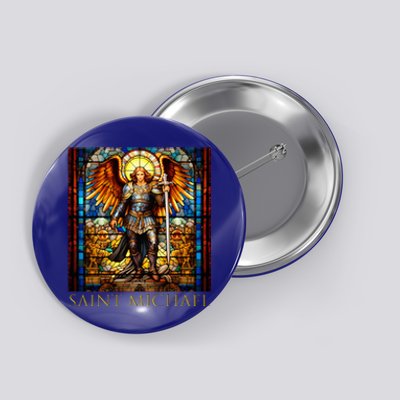 Saint Michael The Archangel Button