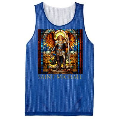 Saint Michael The Archangel Mesh Reversible Basketball Jersey Tank