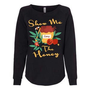 Show Me The Honey Rosh Hashanah Apple Honey Jewish Shofar Womens California Wash Sweatshirt