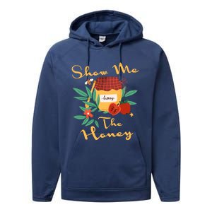 Show Me The Honey Rosh Hashanah Apple Honey Jewish Shofar Performance Fleece Hoodie