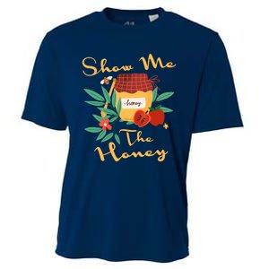 Show Me The Honey Rosh Hashanah Apple Honey Jewish Shofar Cooling Performance Crew T-Shirt