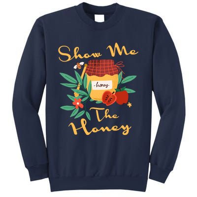 Show Me The Honey Rosh Hashanah Apple Honey Jewish Shofar Sweatshirt