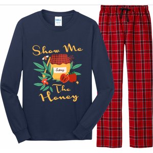 Show Me The Honey Rosh Hashanah Apple Honey Jewish Shofar Long Sleeve Pajama Set