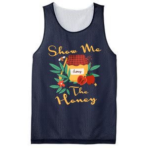 Show Me The Honey Rosh Hashanah Apple Honey Jewish Shofar Mesh Reversible Basketball Jersey Tank