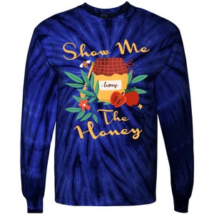 Show Me The Honey Rosh Hashanah Apple Honey Jewish Shofar Tie-Dye Long Sleeve Shirt