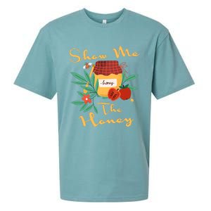 Show Me The Honey Rosh Hashanah Apple Honey Jewish Shofar Sueded Cloud Jersey T-Shirt