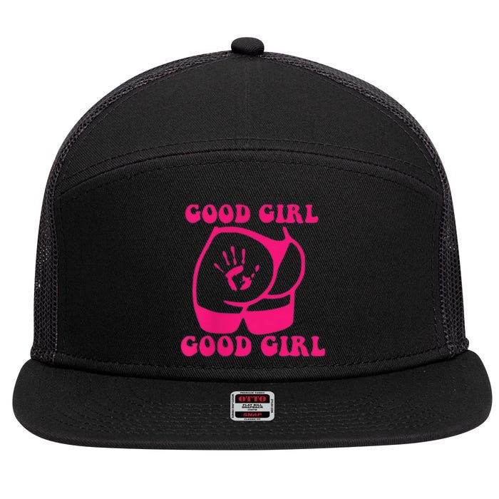 Spank Me That's The Only Way I Learn Funny Saying 7 Panel Mesh Trucker Snapback Hat