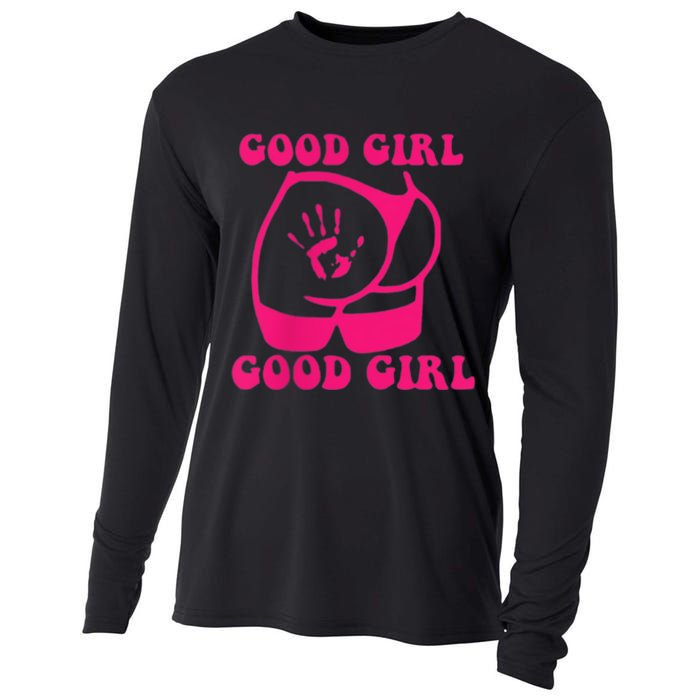 Spank Me That's The Only Way I Learn Funny Saying Cooling Performance Long Sleeve Crew