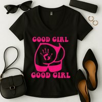 Spank Me That's The Only Way I Learn Funny Saying Women's V-Neck T-Shirt