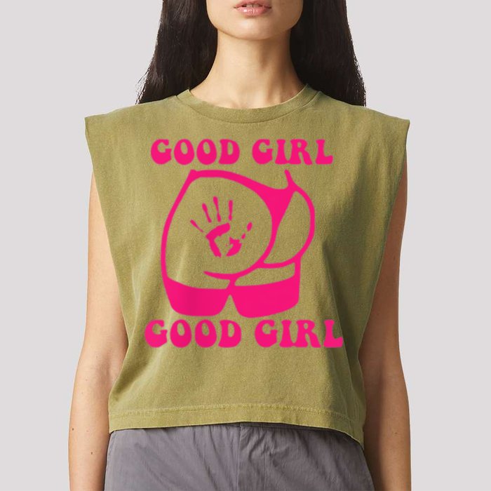 Spank Me That's The Only Way I Learn Funny Saying Garment-Dyed Women's Muscle Tee