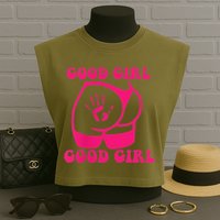 Spank Me That's The Only Way I Learn Funny Saying Garment-Dyed Women's Muscle Tee