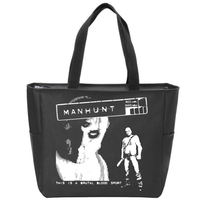 Silentprotagonist90 Manhunt This Is A Brutal Blood Sport Zip Tote Bag