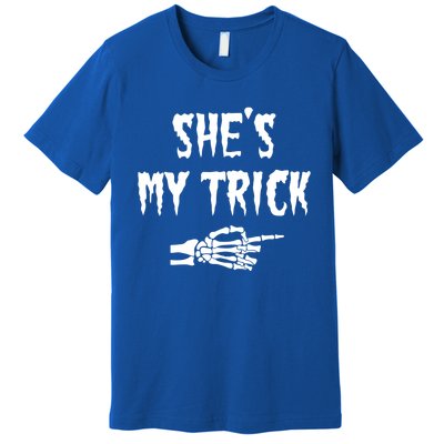 She’S My Trick Matching Couples Halloween Gift Premium T-Shirt