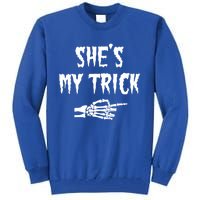 She’S My Trick Matching Couples Halloween Gift Tall Sweatshirt