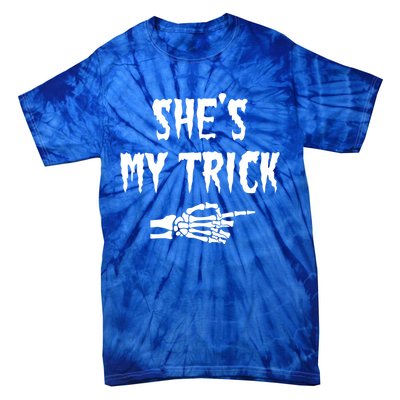 She’S My Trick Matching Couples Halloween Gift Tie-Dye T-Shirt