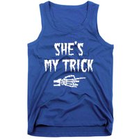 She’S My Trick Matching Couples Halloween Gift Tank Top