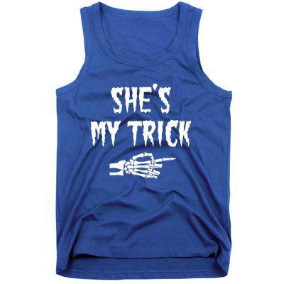 She’S My Trick Matching Couples Halloween Gift Tank Top