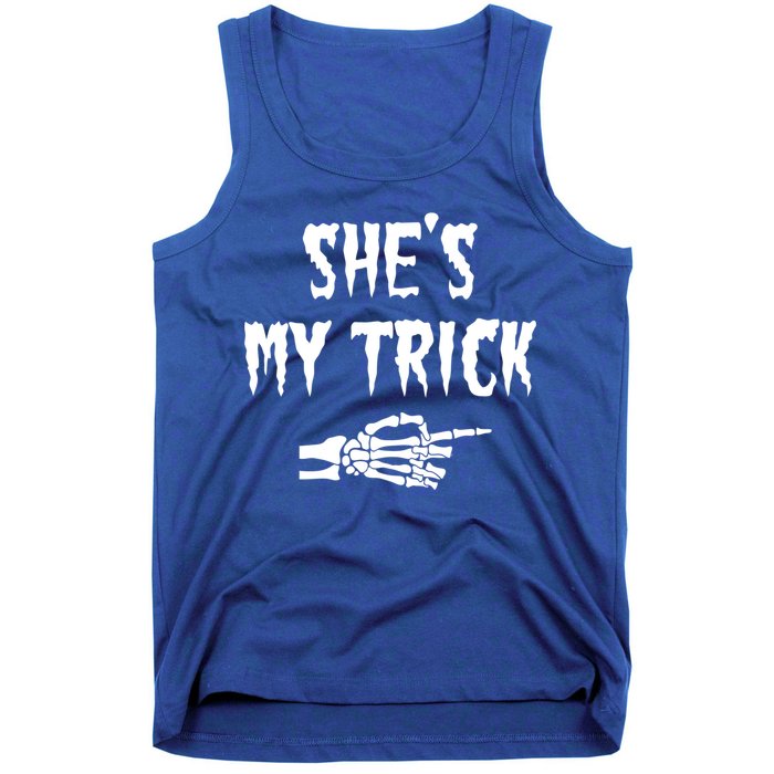 She’S My Trick Matching Couples Halloween Gift Tank Top