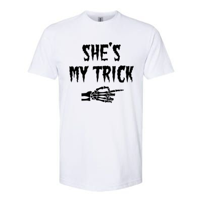 She’S My Trick Matching Couples Halloween Gift Softstyle CVC T-Shirt