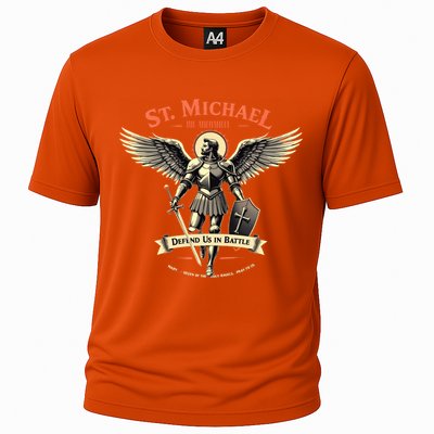 Saint Michael The Archangel Prayer Catholic Christian Pastor Cool Gift Cooling Performance Crew T-Shirt