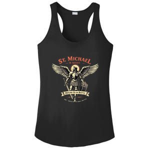 Saint Michael The Archangel Prayer Catholic Christian Pastor Cool Gift Ladies PosiCharge Competitor Racerback Tank