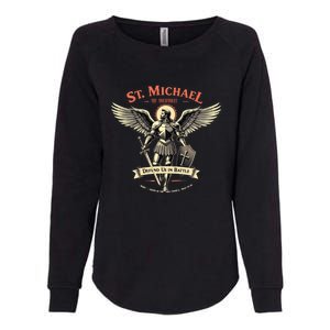 Saint Michael The Archangel Prayer Catholic Christian Pastor Cool Gift Womens California Wash Sweatshirt