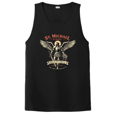 Saint Michael The Archangel Prayer Catholic Christian Pastor Cool Gift PosiCharge Competitor Tank