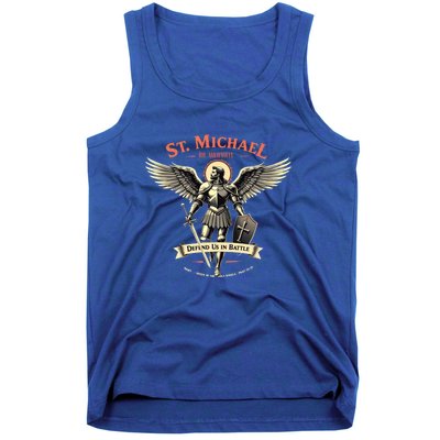 Saint Michael The Archangel Prayer Catholic Christian Pastor Cool Gift Tank Top