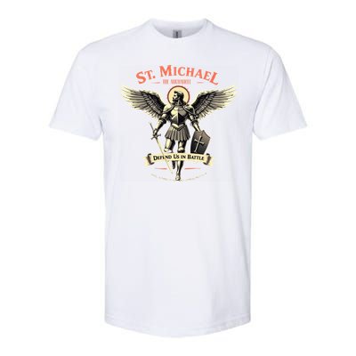 Saint Michael The Archangel Prayer Catholic Christian Pastor Cool Gift Softstyle CVC T-Shirt