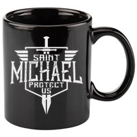 Saint Michael The Archangel Protect Us Catholic 11oz C Handle Ceramic Mug