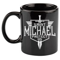 Saint Michael The Archangel Protect Us Catholic 11oz C Handle Ceramic Mug