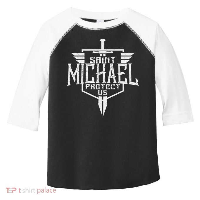 Saint Michael The Archangel Protect Us Catholic Toddler Fine Jersey T-Shirt