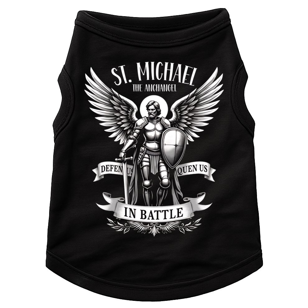 Saint Michael The Archangel Prayer Catholic Christian Pastor Gift Doggie Tank