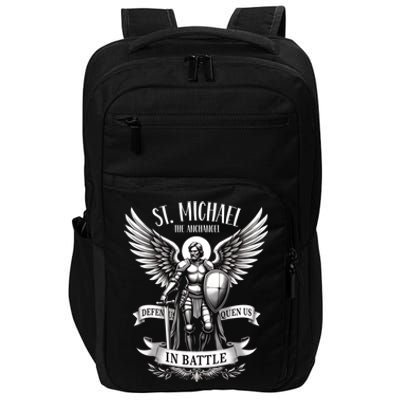 Saint Michael The Archangel Prayer Catholic Christian Pastor Gift Impact Tech Backpack