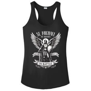 Saint Michael The Archangel Prayer Catholic Christian Pastor Gift Ladies PosiCharge Competitor Racerback Tank