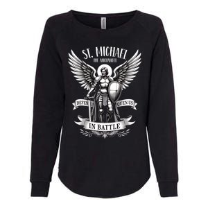 Saint Michael The Archangel Prayer Catholic Christian Pastor Gift Womens California Wash Sweatshirt