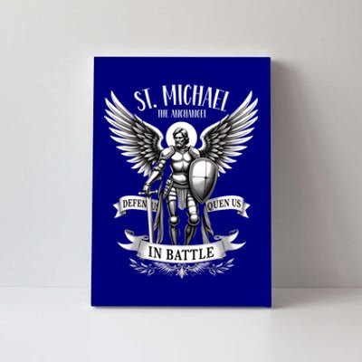 Saint Michael The Archangel Prayer Catholic Christian Pastor Gift Canvas