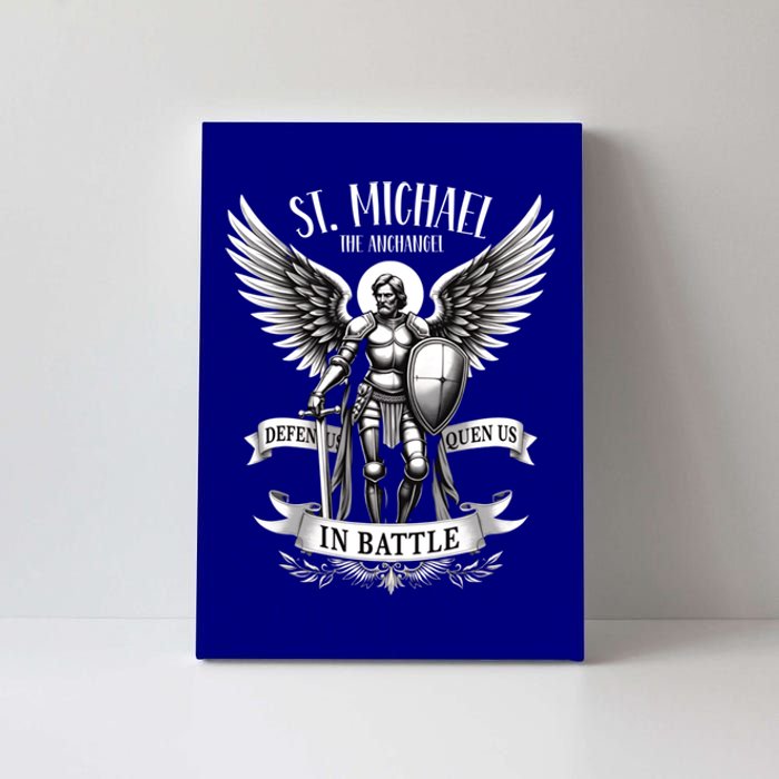 Saint Michael The Archangel Prayer Catholic Christian Pastor Gift Canvas