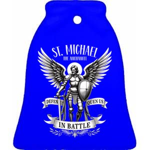 Saint Michael The Archangel Prayer Catholic Christian Pastor Gift Ceramic Bell Ornament