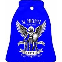 Saint Michael The Archangel Prayer Catholic Christian Pastor Gift Ceramic Bell Ornament