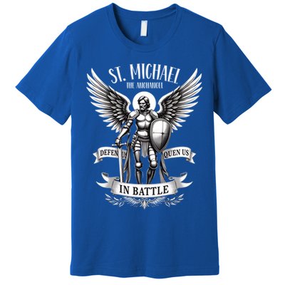 Saint Michael The Archangel Prayer Catholic Christian Pastor Gift Premium T-Shirt