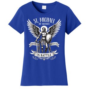 Saint Michael The Archangel Prayer Catholic Christian Pastor Gift Women's T-Shirt