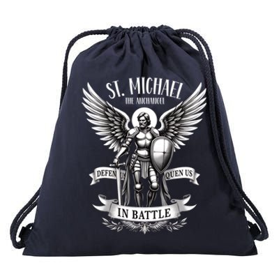 Saint Michael The Archangel Prayer Catholic Christian Pastor Gift Drawstring Bag